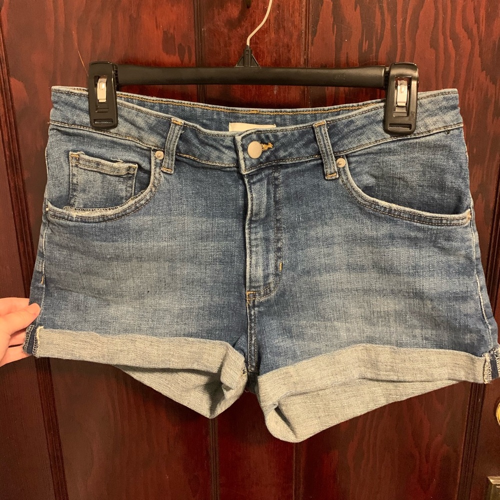 Cuffed Jean Shorts
